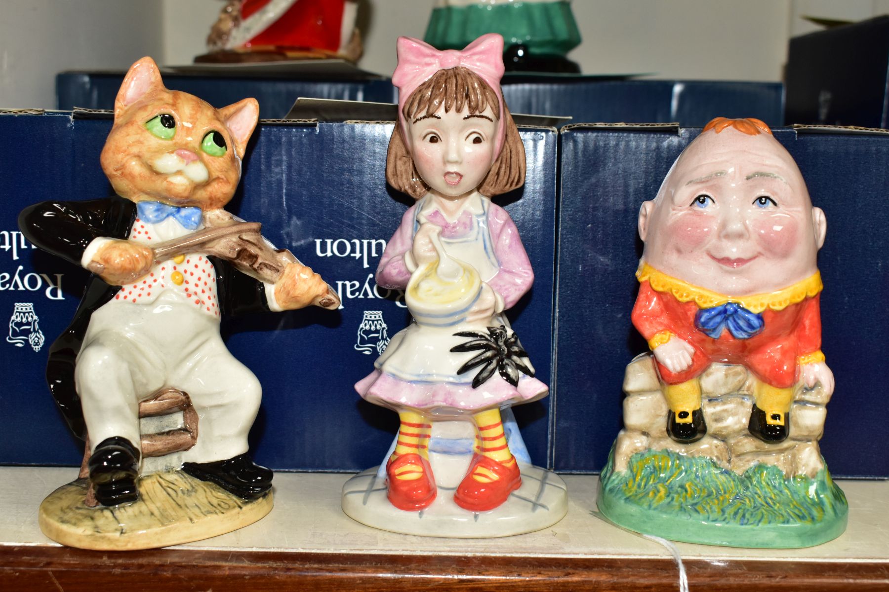 FIVE BOXED LIMITED EDITION ROYAL DOULTON NURSERY RHYME COLLECTION FIGURES FOR UKI CERAMICS LTD, - Image 2 of 4