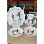 FIVE PIECES OF ROYAL DOULTON NURSERY RHYMES A SERIES WARE, DESIGNED BY WILLIAM SAVAGE COOPER, '