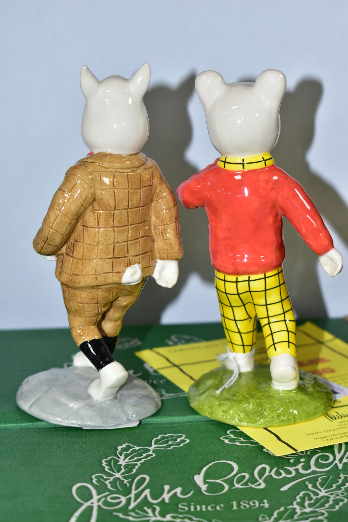 A PAIR OF BOXED LIMITED EDITION BESWICK WARE FIGURES, from characters of Rupert the Bear, 'Rupert - Image 2 of 5