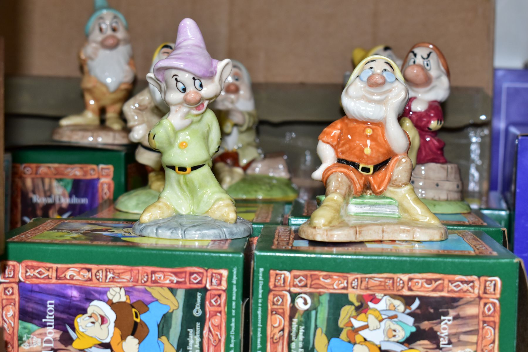 A BOXED LIMITED EDITION SET OF EIGHT ROYAL DOULTON FIGURES FROM THE SNOW WHITE AND THE SEVEN DWARFS, - Image 4 of 6