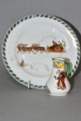 TWO PIECES OF ROYAL DOULTON CHRISTMAS - SANTA CLAUS SERIES WARE, comprising miniature jug no 5,