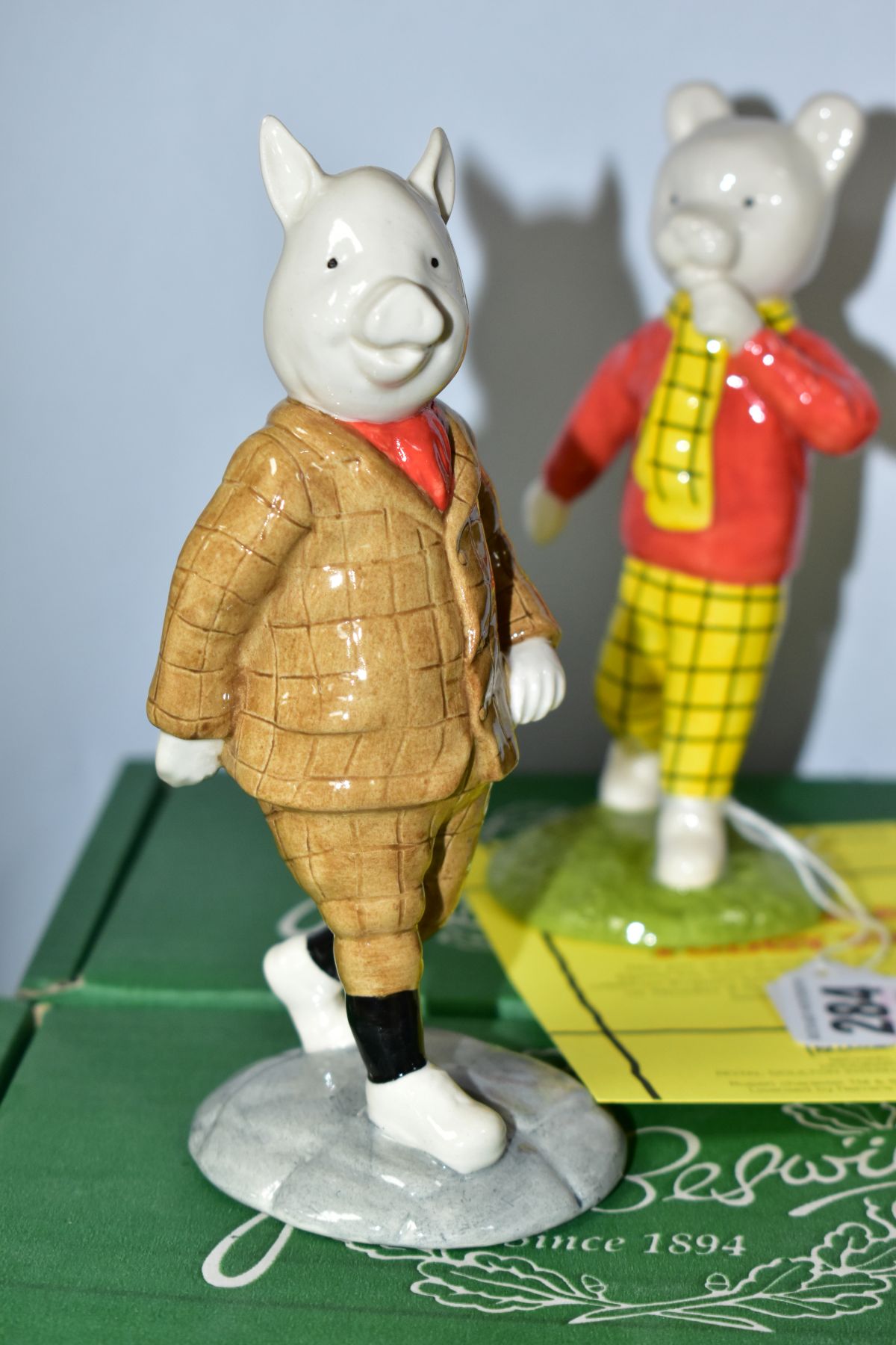 A PAIR OF BOXED LIMITED EDITION BESWICK WARE FIGURES, from characters of Rupert the Bear, 'Rupert - Image 5 of 5