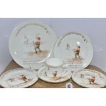 SIX PIECES OF ROYAL DOULTON NURSERY RHYMES 'A' SERIES WARE, DESIGNED BY WILLIAM SAVAGE COOPER, 'Ride