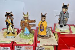 FOUR BOXED ROYAL DOULTON LIMITED EDITION BUNNYKINS FIGURES, comprising Businessman DB203, no 981/