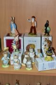 THIRTEEN ROYAL ALBERT BEATRIX POTTER FIGURES, BP6, comprising Babbitty Bumble (with odd box),