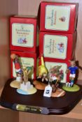 A BOXED SET OF FIVE ROYAL DOULTON LIMITED EDITION BUNNYKINS GAMES COLLECTION FIGURES, comprising