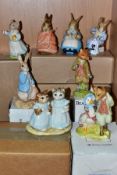 EIGHT BEATRIX POTTER FIGURES, comprising four John Beswick BP4 Cottontail, Mr Tod (boxed), Mrs