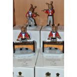 FOUR BOXED ROYAL DOULTON LIMITED EDITION BUNNYKINS ORCHESTRA FIGURES, from an edition of 500,