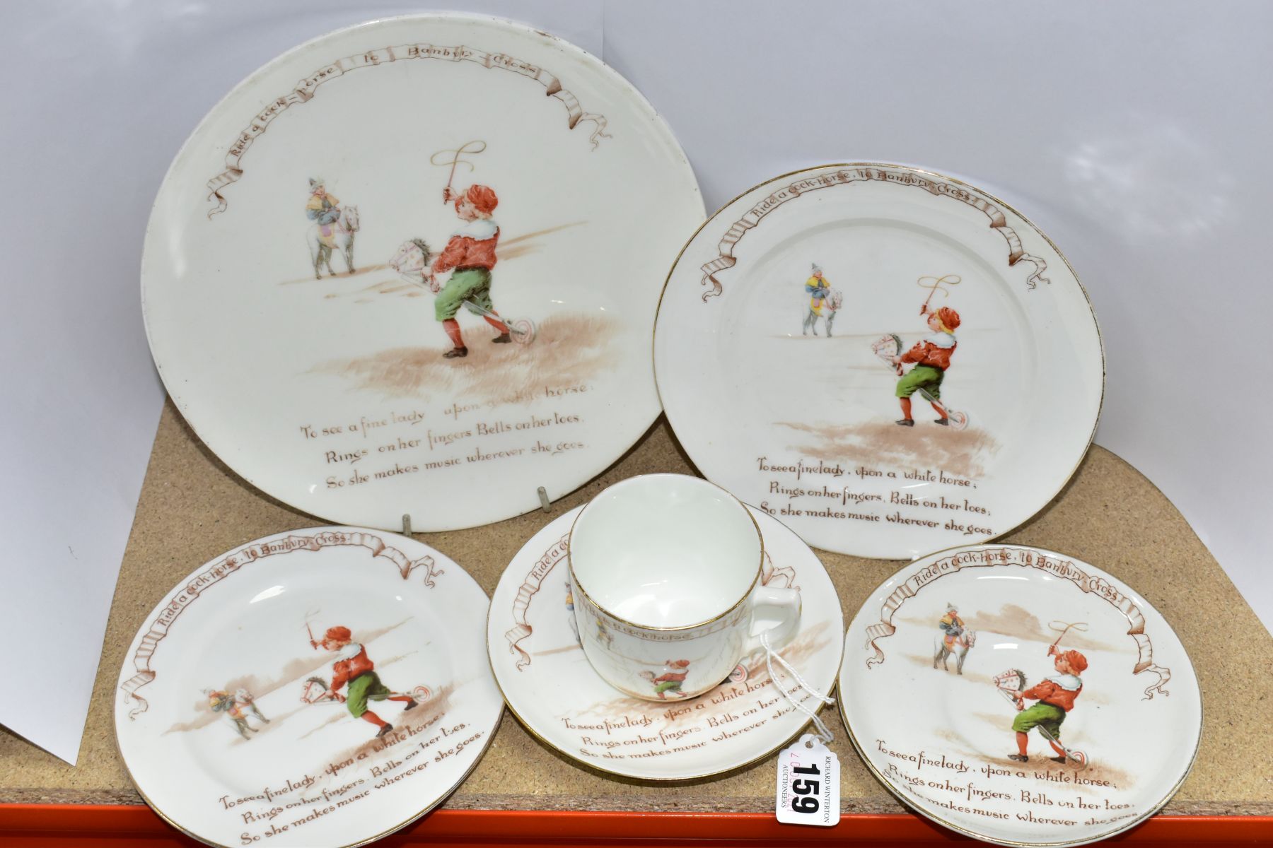 SIX PIECES OF ROYAL DOULTON NURSERY RHYMES 'A' SERIES WARE, DESIGNED BY WILLIAM SAVAGE COOPER, 'Ride - Image 2 of 7