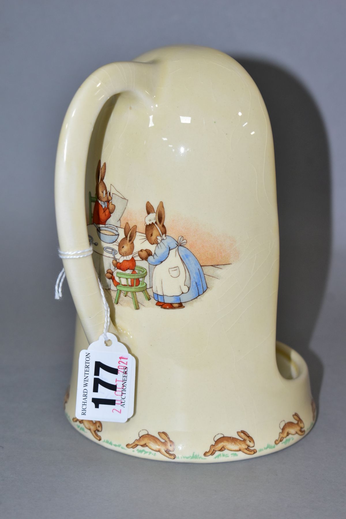 A ROYAL DOULTON BUNNYKINS EARTHENWARE CANDLE HOLDER, designed by Barbara Vernon, Santa Claus SF9 and - Image 4 of 5