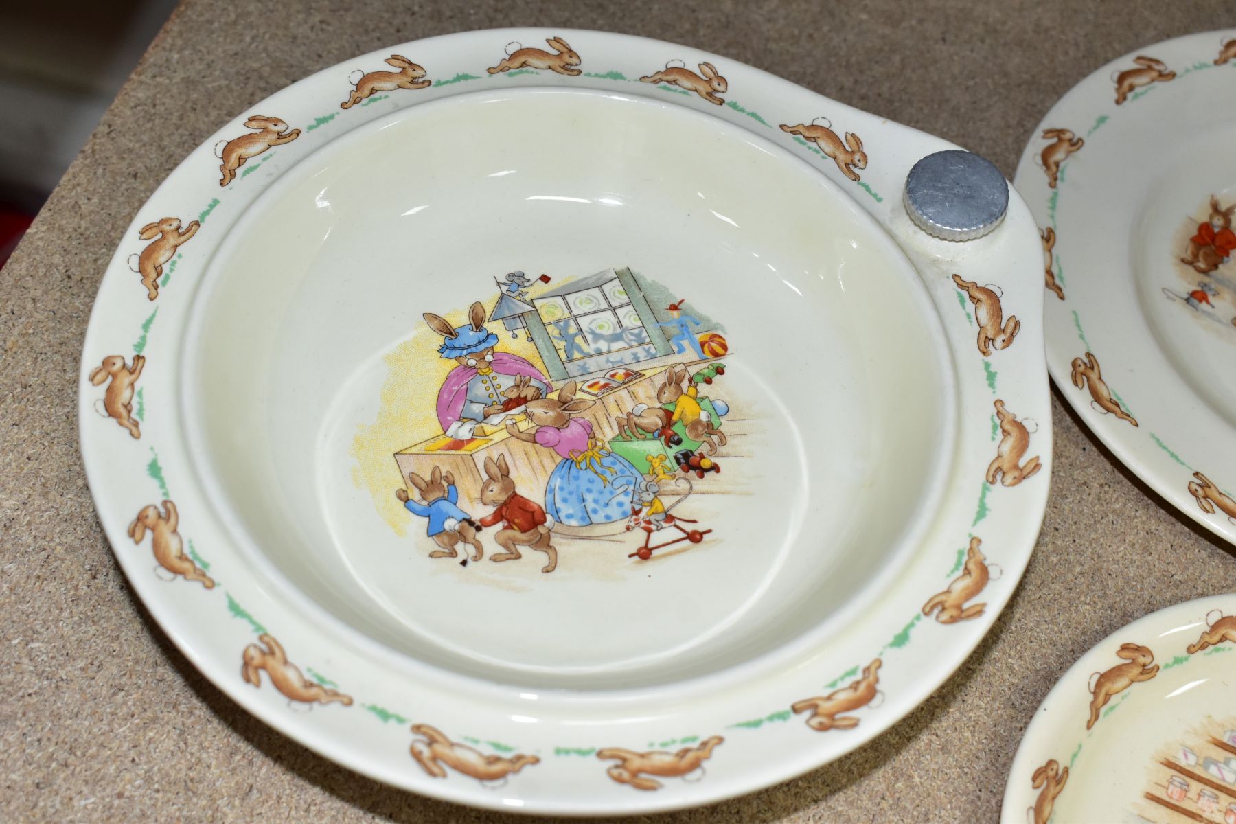 SIX PIECES OF ROYAL DOULTON BUNNYKINS EARTHENWARE TABLEWARES DESIGNS BY BARBARA VERNON AND WALTER - Image 6 of 14