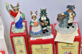 THREE BOXED ROYAL DOULTON LIMITED EDITION BUNNYKINS FIGURES FROM AMERICAN HERITAGE SERIES,