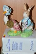 TWO BOXED BESWICK BEATRIX POTTER LARGE FIGURES, comprising Peter Rabbit with 100 years F.Warne &