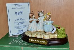 A BOXED BESWICK WARE BEATRIX POTTER ANNUAL COLLECTORS TABLEAU 1999, Mittens, Tom Kitten and Moppit
