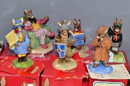 SIX BOXED ROYAL DOULTON BUNNYKINS FIGURES, comprising Be Prepared DB56, limited edition Detective