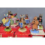 SIX BOXED ROYAL DOULTON BUNNYKINS FIGURES, comprising Be Prepared DB56, limited edition Detective