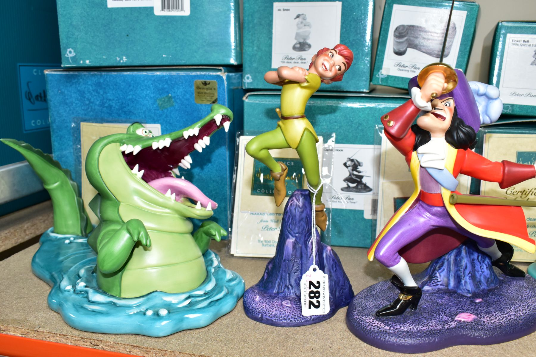 SEVEN BOXED WALT DISNEY CLASSICS COLLECTION CERAMIC FIGURES FROM PETER PAN, comprising 'Nobody Calls - Image 6 of 12