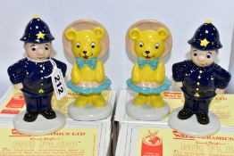 TWO BOXED SETS OF LIMITED EDITION WADE ENID BLYTON NODDY FIGURES, comprising two Mr Plod no. 1224/