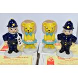 TWO BOXED SETS OF LIMITED EDITION WADE ENID BLYTON NODDY FIGURES, comprising two Mr Plod no. 1224/