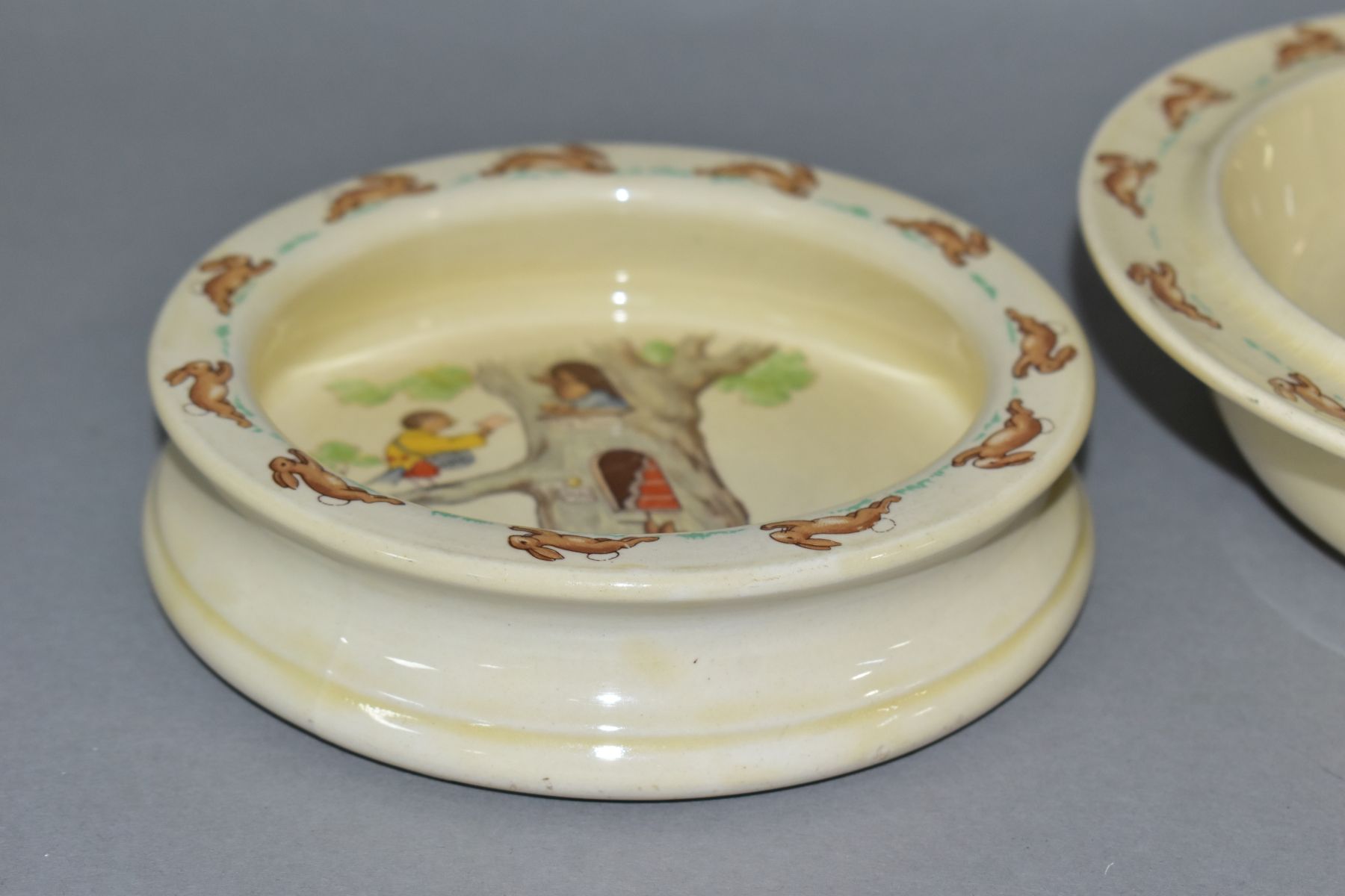 TWO PIECES OF ROYAL DOULTON BUNNYKINS EARTHENWARE TABLEWARES OF AIRMAIL DELIVERY SCENE LFa by - Image 5 of 7