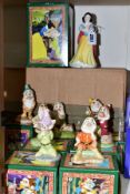 A BOXED LIMITED EDITION SET OF EIGHT ROYAL DOULTON FIGURES FROM THE SNOW WHITE AND THE SEVEN DWARFS,
