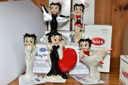 FIVE BOXED LIMITED EDITION WADE C & S COLLECTABLES BETTY BOOP FIGURES, comprising Material Girl no