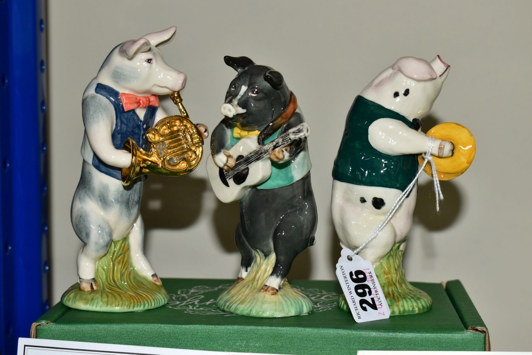 THREE LIMITED EDITION BESWICK PIG PROMENADE FIGURES FOR SINCLAIRS, comprising George PP10 (backstamp - Image 3 of 4