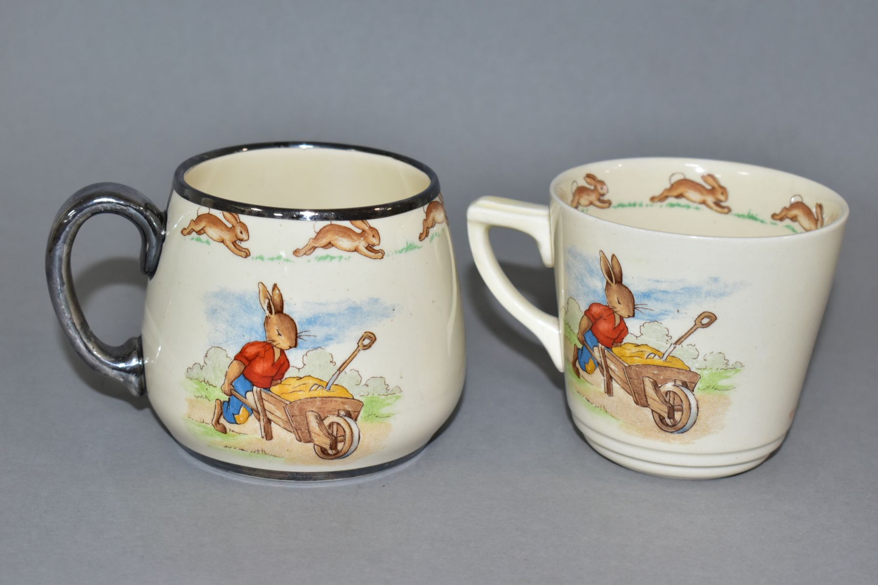 TWO PIECES OF ROYAL DOULTON BUNNYKINS EARTHENWARE, designed by Barbara Vernon, comprising a Don - Image 2 of 4