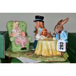 A BOXED LIMITED EDITION BESWICK WARE FIGURE GROUP FROM ALICE IN WONDERLAND SERIES, 'The Mad Hatter's