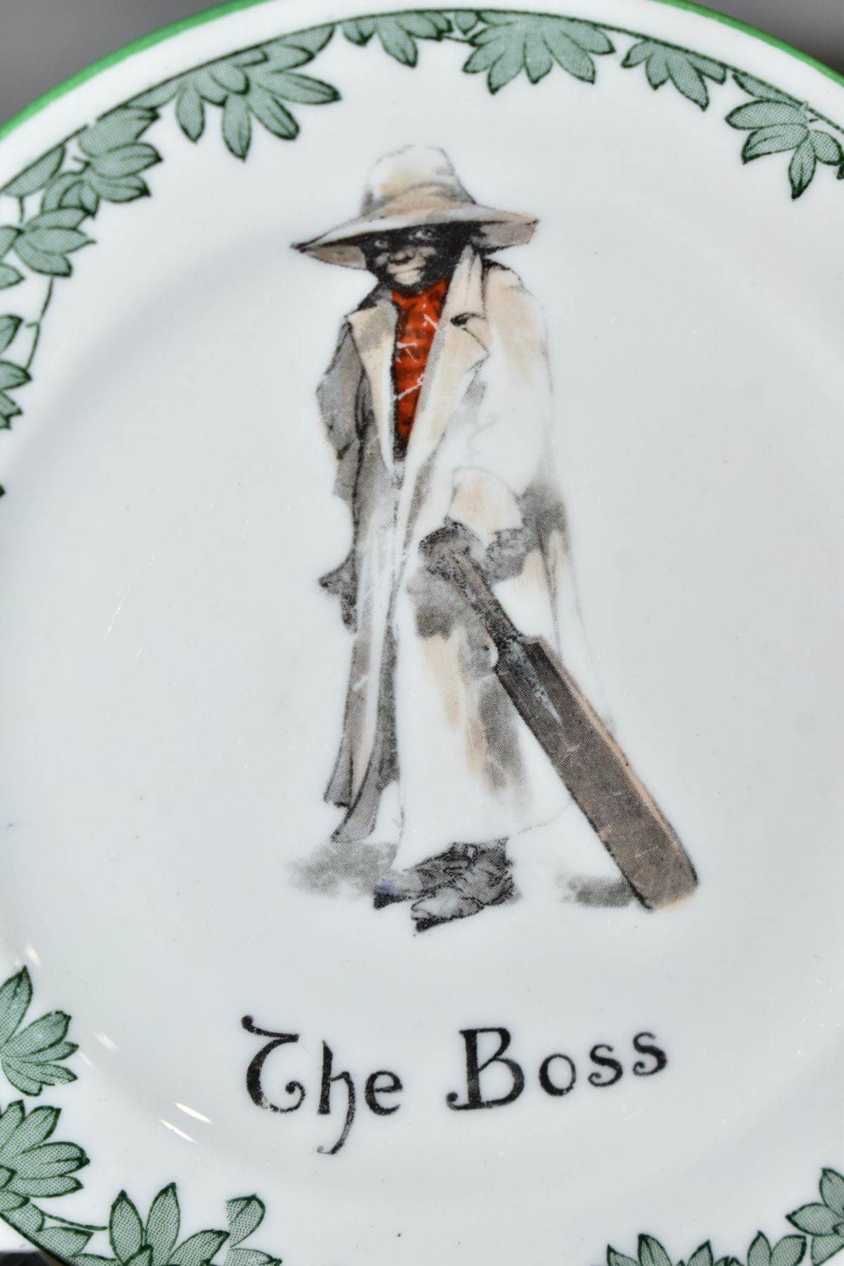 AN EARLY 20TH CENTURY ROYAL DOULTON PLATE, from the series 'The All Black Team' depicting a - Image 3 of 6