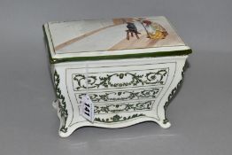 A ROYAL DOULTON NURSERY RHYMES 'A' SERIES WARE HUNTLEY & PALMERS BISCUIT CASKET IN THE FORM OF A