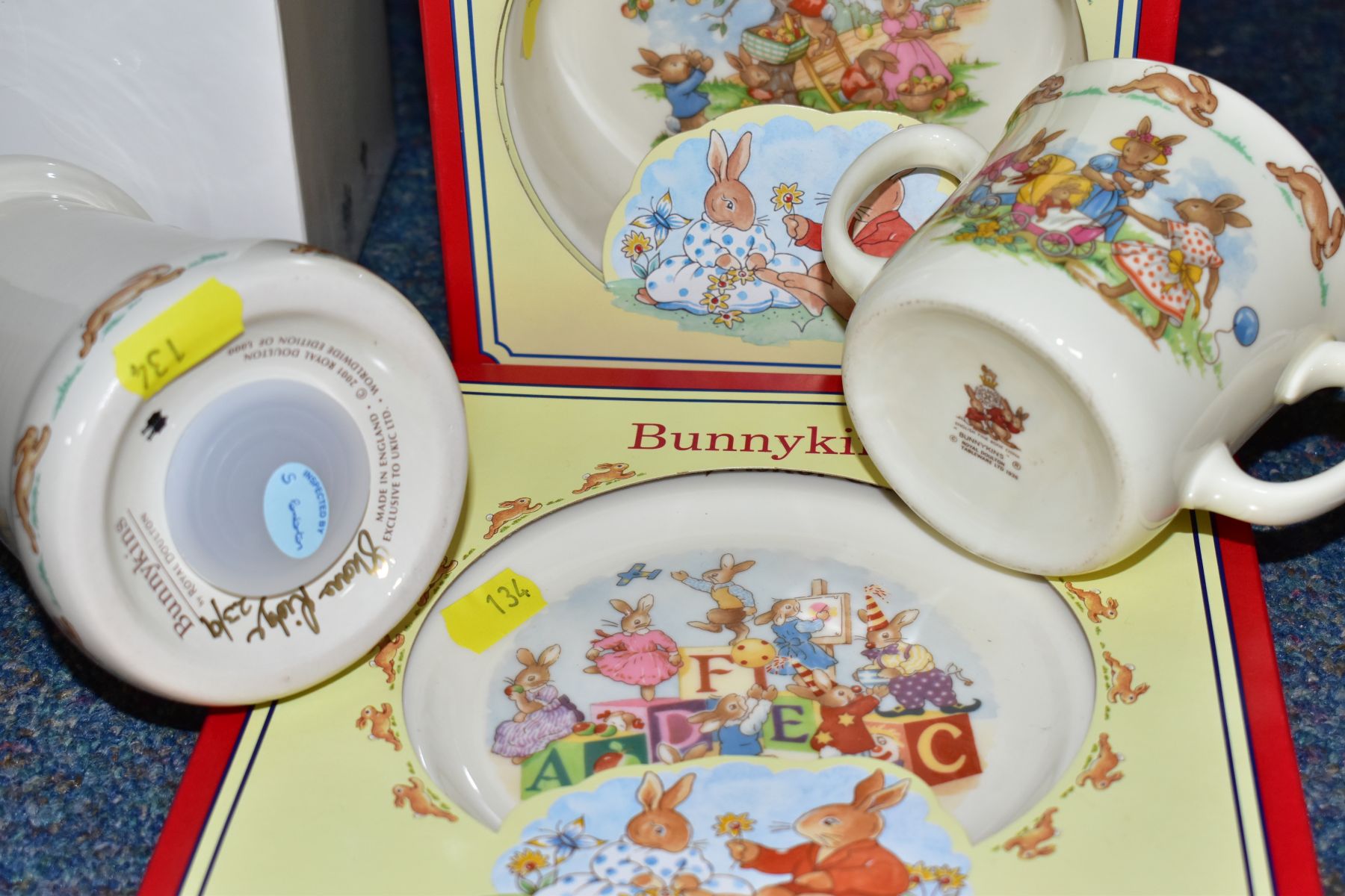 FIVE MODERN BOXED ROYAL DOULTON BUNNYKINS ITEMS AND AN UNBOXED HUG A MUG, comprising two limited - Image 5 of 5
