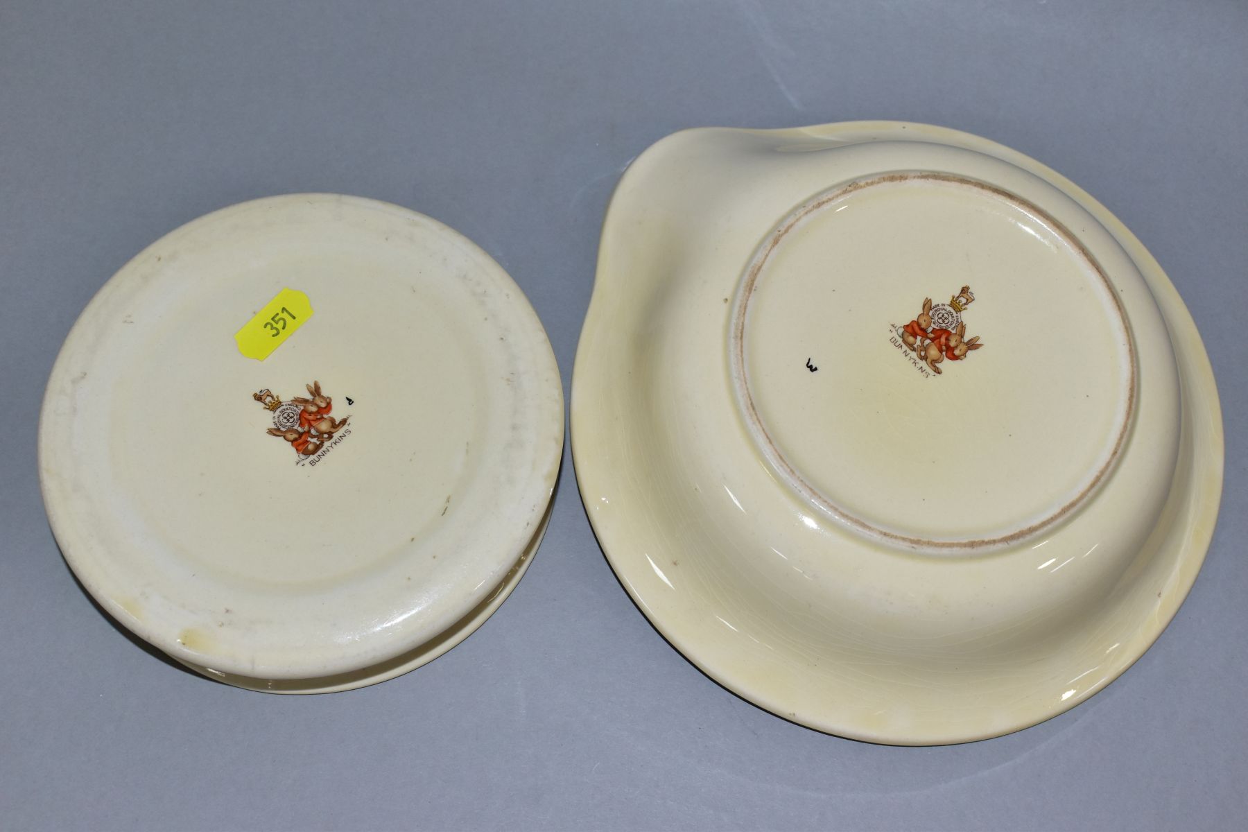 TWO PIECES OF ROYAL DOULTON BUNNYKINS EARTHENWARE TABLEWARES OF AIRMAIL DELIVERY SCENE LFa by - Image 7 of 7