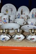 EIGHTEEN PIECES OF ROYAL DOULTON CHINA NURSERY RHYMES SERIES WARE DESIGNED BY WILLIAM SAVAGE