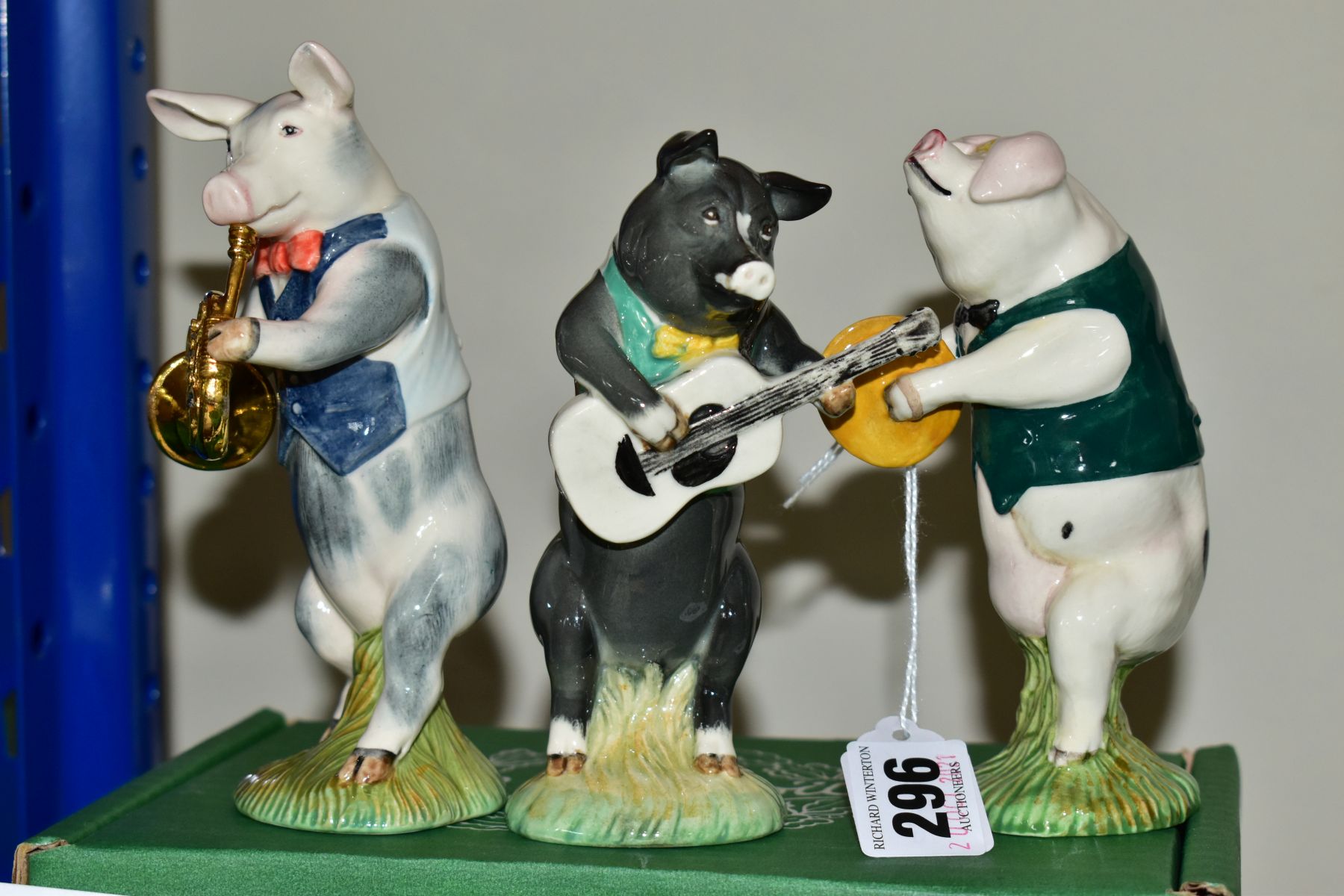 THREE LIMITED EDITION BESWICK PIG PROMENADE FIGURES FOR SINCLAIRS, comprising George PP10 (backstamp - Image 2 of 4
