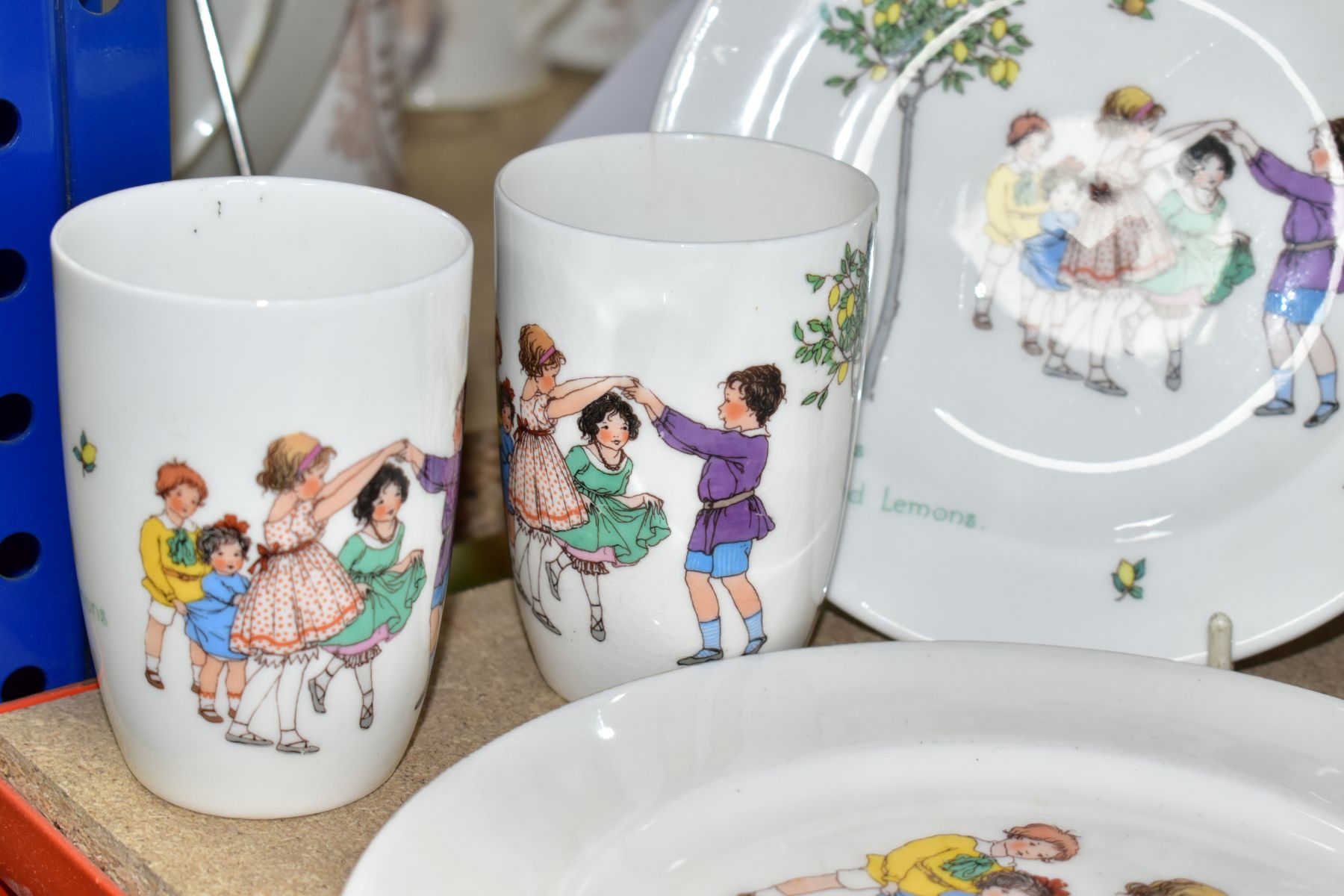 NINE PIECES OF ROYAL DOULTON CHINA NURSERY RHYMES L SERIES WARE, PRINTED WITH DESIGNS IN THE STYLE - Image 2 of 6