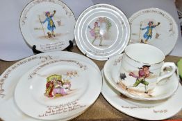 EIGHT PIECES OF ROYAL DOULTON NURSERY RHYMES A SERIES WARE, DESIGNED BY WILLIAM SAVAGE COOPER,