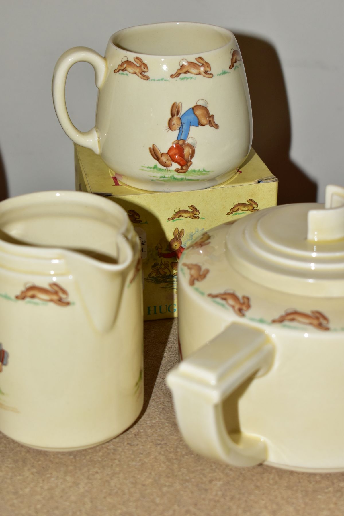 NINE PIECES OF ROYAL DOULTON BUNNYKINS EARTHENWARE TABLEWARES OF SCENES BY BARBARA VERNON, - Image 9 of 14