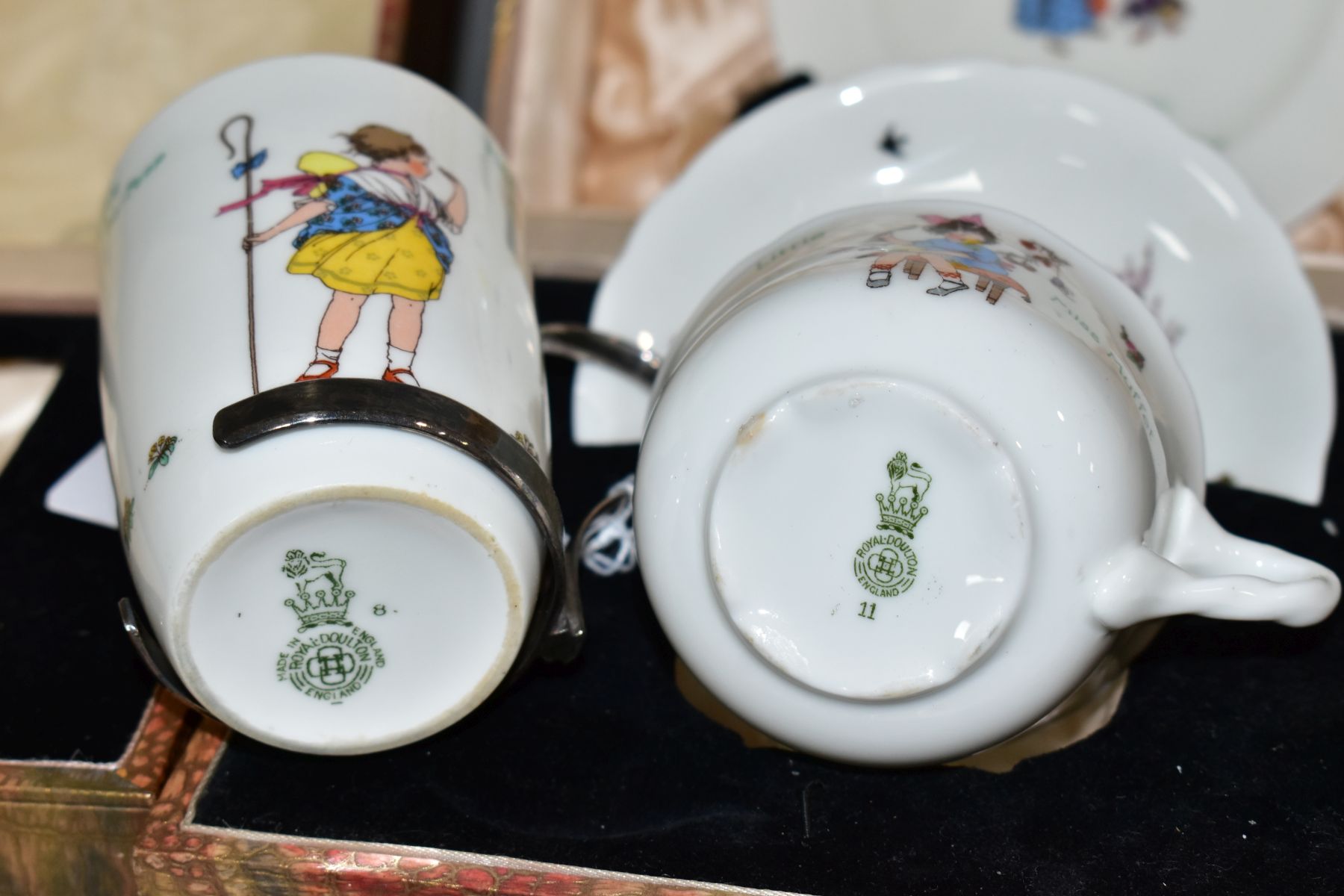 A CASED ROYAL DOULTON CHINA NURSERY RHYMES L SERIES WARE TRIO DESIGNED IN THE STYLE OF ANN ANDERSON, - Image 4 of 6