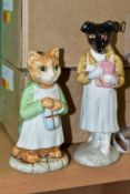 TWO BESWICK BEATRIX POTTER FIGURES, Ginger BP3b and Pickles BP3b (reglued base and head) with two