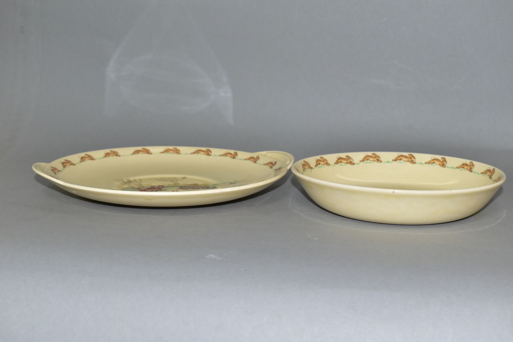 TWO PIECES OF ROYAL DOULTON BUNNYKINS EARTHENWARE, designed by Barbara Vernon comprising bread and - Image 4 of 5