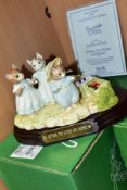 A BOXED BESWICK WARE BEATRIX POTTER ANNUAL COLLECTORS TABLEAU 1999, Mittens, Tom Kitten and Moppet