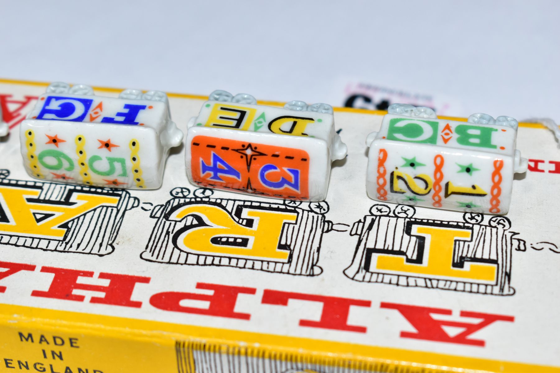 A BOXED WADE ALPHABET TRAIN, 1958-59, comprising of engine, tender and six carriages (Condition - Image 5 of 6