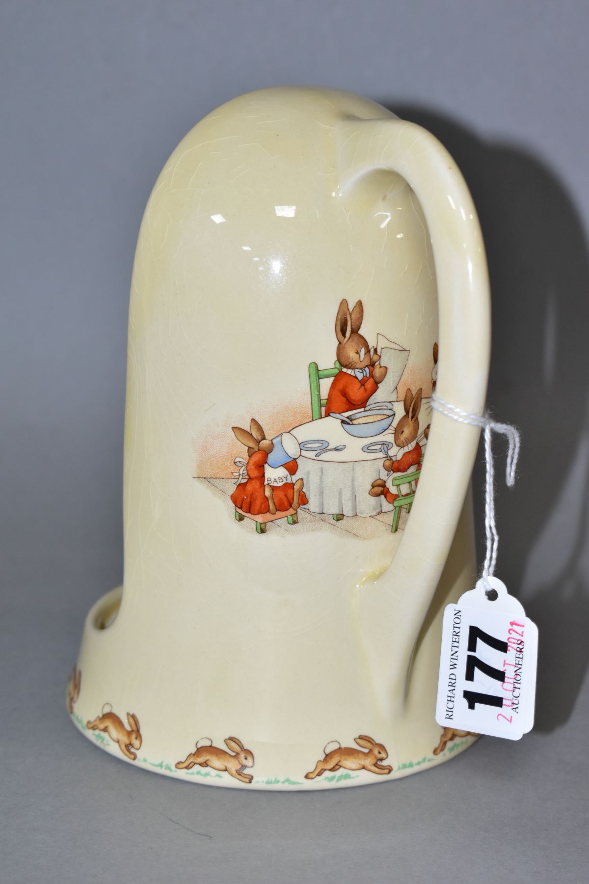 A ROYAL DOULTON BUNNYKINS EARTHENWARE CANDLE HOLDER, designed by Barbara Vernon, Santa Claus SF9 and - Image 3 of 5