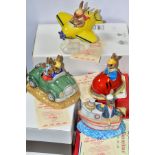 FOUR BOXED ROYAL DOULTON LIMITED EDITION BUNNYKINS FIGURES FROM THE TRAVEL SERIES EXCLUSIVELY FOR