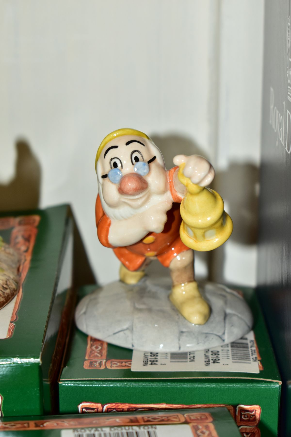 FOUR BOXED ROYAL DOULTON FIGURES FROM SNOW WHITE AND THE SEVEN DWARFS, comprising Dopey by - Image 3 of 5