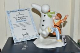 A BOXED LIMITED EDITION ROYAL DOULTON FIGURE GROUP FROM THE SNOWMAN SERIES, The Snowman and James