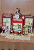 A BOXED SET OF SIX ROYAL DOULTON LIMITED EDITION BUNNYKINS JAZZ BAND COLLECTION FIGURES,