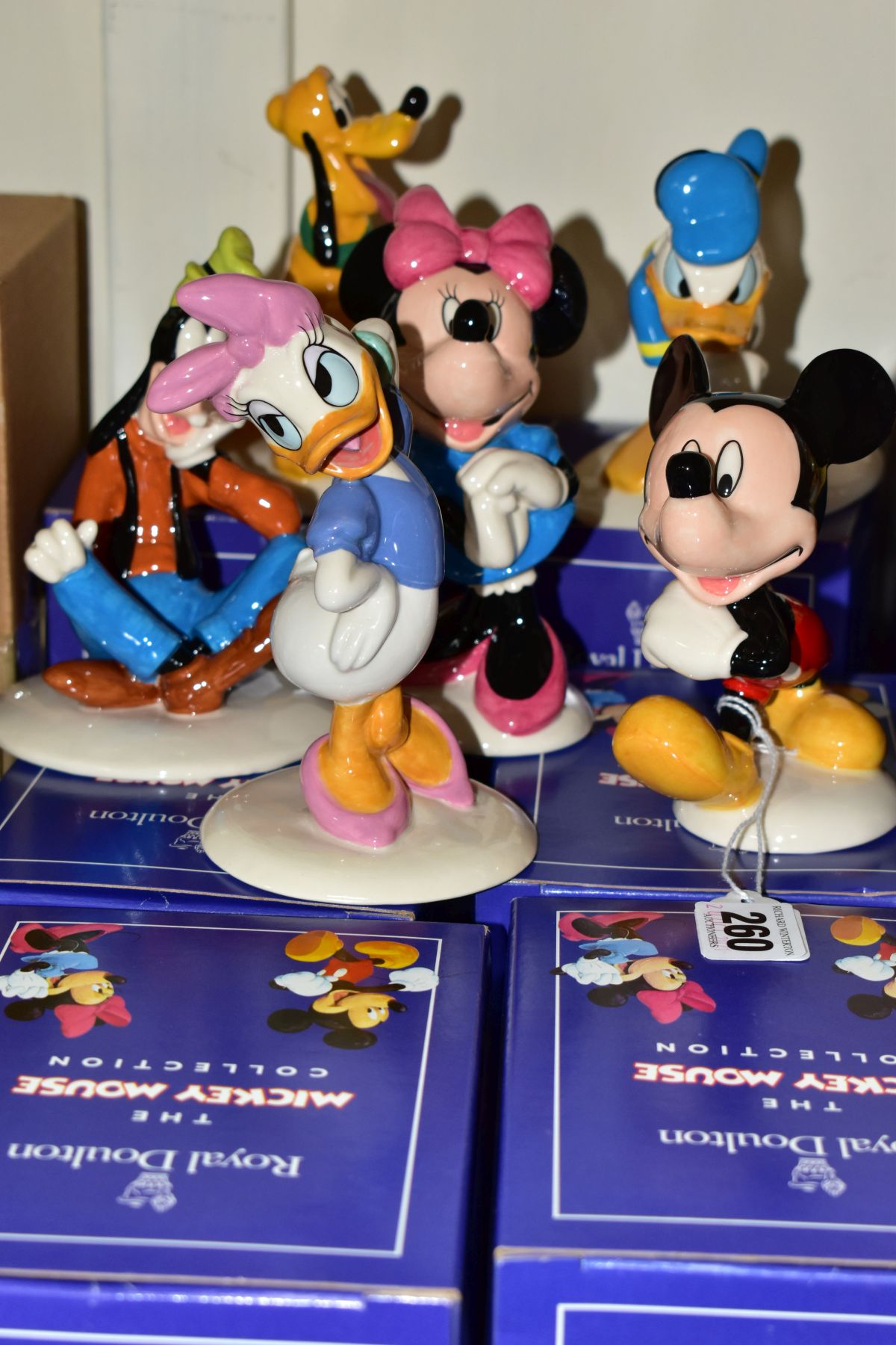 SIX BOXED ROYAL DOULTON FIGURES FROM THE MICKEY MOUSE COLLECTION, comprising Mickey Mouse MM7,