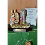 A BOXED BESWICK WARE BEATRIX POTTER LIMITED EDITION TABLEAU, Hiding From The Cat P3766, no 3136/